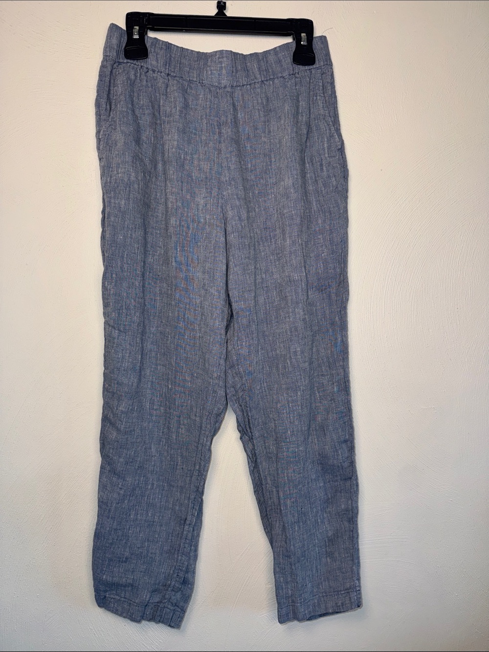 Haven Light Blue Pull on Linen Pants